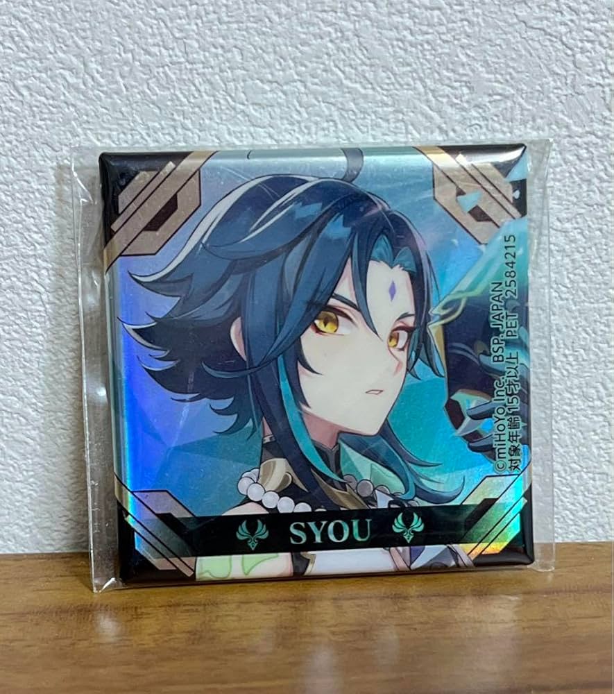 原神 魈　ホログラムスクエア缶バッジ Amazon.co.jp: 原神 魈 しょう ホログラム スクエア缶バッジ